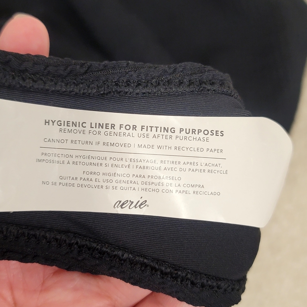 ​NWOT Aerie Crinkle Birthday Scoop Cheekiest One Piece Swimsuit  S UPF50 - Picture 9 of 16